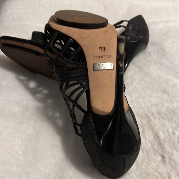 Badgley Mischka Strappy Glitter Heels - Picture 4 of 7